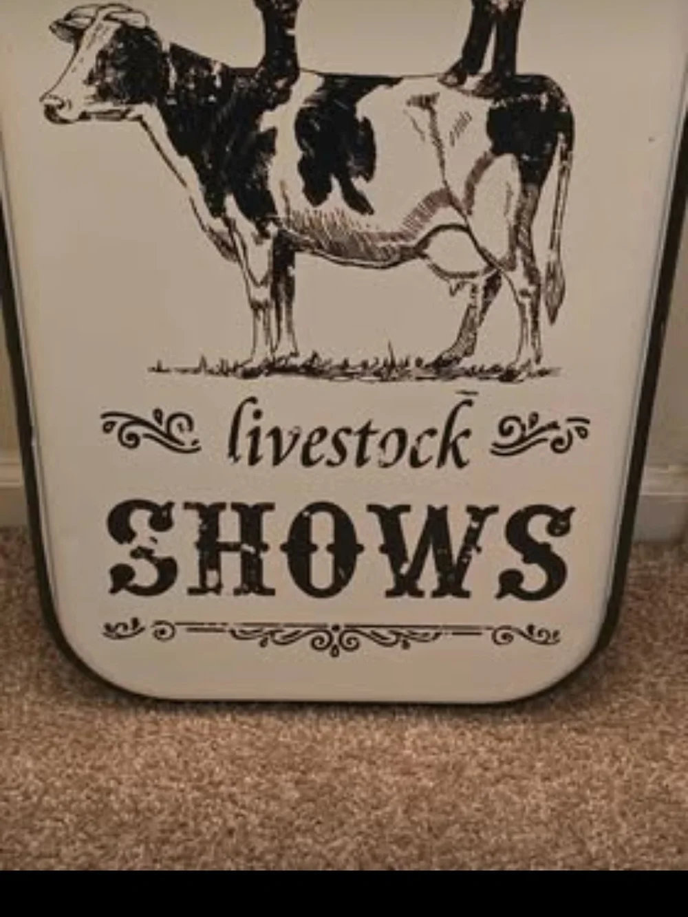 Farmhouse XL Metal Wall Art - Black and White Wall Decor
